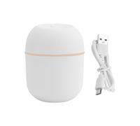 Fuhjythy Air Humidifier USB Small 220Ml Mini Portable Cool Mist Diffuser for Bedroom Office Desk Car Travel Aroma Atomizer,White