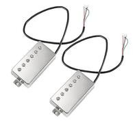Fuhjythy Alnico 5 Guitar Humbucker Pickup Set Chrome Bridge & Neck Pickups Compatible With For LP Guitar Parts