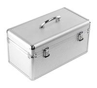 Fuhjythy Aluminum and Eva Hard Drive Protective Case 8X3.5 Inch and 6X2.5 Inch Slots for Hard Drive Classification and Storage
