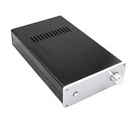 Fuhjythy Amplifier Housing,LM3886 All Aluminum Amplifier Chassis DIY Audio Amplifier Housing with Power Outlet