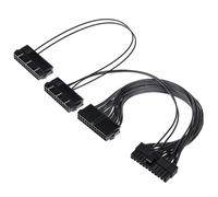 Fuhjythy ATX 24 Pin PSU Splitter Cable ATX 24 Pin Power Supply Cable Male 1 to3 Ports Female PSU Power Supply Splitter Cable forLaptop Computer