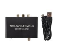 Fuhjythy Audio Extractor 192KHz Converter ARC Audio Extractor Support Digital -Compatible Audio to Analog Stereo Audio