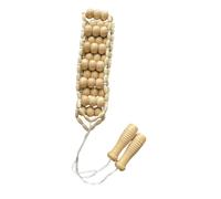 Fuhjythy Back Massage Rope Bead Roller Massager Wooden Massage Tool Wood Therapy Cellulite Massage Tools