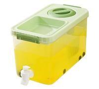 Fuhjythy Beverage Dispenser forKitchen Clear Leakproof Container Ideal forCold Drinks andJuices