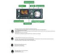 Fuhjythy Bluetooth Audio Decoder Amplifier Board 2x80W 160W Amplifier Audio Player 12V DIY MP3 Player Car FM Radio Module TF USB