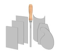 Fuhjythy Card Scraper Burnisher and 6 Pcs Cabinet Scraper Set for Woodworking Card Woodworking Burnishing Include 3 Rectangle