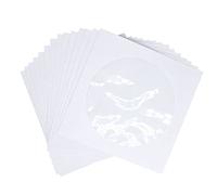 Fuhjythy CD DVD Sleeves, DVD CD Media Paper Envelop Sleeves Holder with Clear Window Close Flap White, Pack of 100