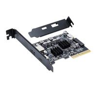 Fuhjythy CIEx4 to USB3.2 Expansion Card PCI-Express 4X to USB 3.2 Gen 20Gbps 20GB Driver-Free for Win