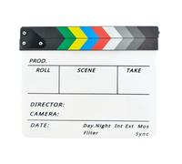 Fuhjythy Clapperboard Director Video Scene Clapboard Dry Erase Director Movie Film Action Clap Photography Props Easy Install Easy to Use