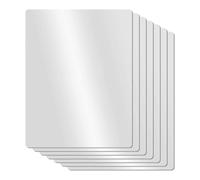 Fuhjythy Clear Flexible Plastic Cutting Board Mats Set, Frosted Clear Kitchen Cutting Board Clear Mats 17.5 x 12 Inches, Set of 7
