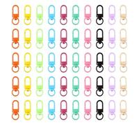 Fuhjythy Colorful Snap Lobster Clasp Hooks Keychain Findings for DIY Key Chain Necklace Bracelet Supplies
