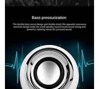 Fuhjythy Computer Speakers for PC Laptop Speakers USB 3.5mm Wired Music Play HIFI Stereo with Microphone for TablePC Laptop,White
