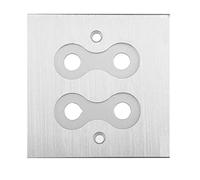 Fuhjythy Connector Banana Wall Plate Banana Plug Binding Post Wall Plate for Speakers Home Theater(Single Wall Plate)