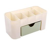 Fuhjythy Cosmetic Jewelry Storage Drawer Plastic Makeup Brush Box Home Office Lipstick Holder,Green