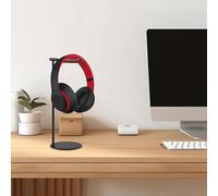 Fuhjythy Curved Headphone Stand Rack Sturdy Metal Gaming Headset Earphone Holder Hanger with Solid Base for Table Desk Display,A