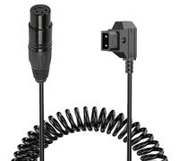 Fuhjythy D-Tap Male to Female 4-Pin XLR Cable D-TAP Male to XLR 4Pin Female Power Cable for Power Supply Battery Adapter for Cameras, Monitors Spring Wire