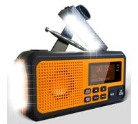 Fuhjythy DAB373BT Crank Radio +FM BT Emergency Radio with 5000 MAh Battery Solar with Alarm Clock Blackout Emergency Use