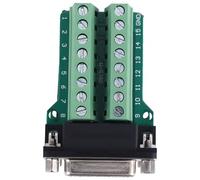 Fuhjythy DB15 D-SUB VGA 15pin Female Adapter Jack Terminal Breakout PCB Board