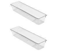 Fuhjythy Desk Storage Tray Plastic Organizer Tray Drawer Organizer System