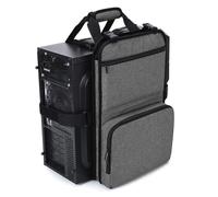 Fuhjythy Desktop Computer Case Belt Holder Desktop Carrying Case with Pockets for Keyboard Cable Headphone for Transporting