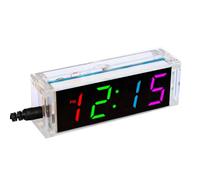 Fuhjythy DIY Clock Kit Digital Tube Temperature Clock Colorful Display DS1302 DIY Electronic Kit Soldering Subjest Assembly Kit
