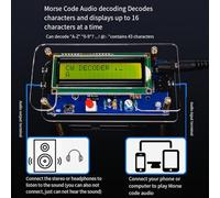 Fuhjythy DIY CW Trainer Decoder Kit CW Decoder Morse Code Reader LCD Display Radio Circuit Board Electronic Welding Practice Kits