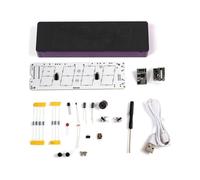 Fuhjythy DIY Electronic Kit Digital RGB Colorful LED Alarm Clock Suite 4Digit Date Temperature Clock Soldering Project Practice,C