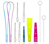 Fuhjythy Drawstring Threader Replacement Set Sewing Quick Turn Fabric Threader Tools for Fabric DIY Knitting Accessories Handmade
