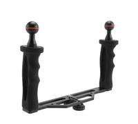 Fuhjythy Dual Handles Aluminium Alloy Tray Stabilizer for Underwater Camera Housings Diving Camera Bracket