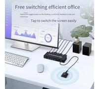 Fuhjythy DVI KVM Switch 2-In-1 4K Two Computers Shared USB Keyboard Mouse Print Monitor Multi-Function Switching Screen