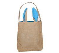Fuhjythy Easter Basket Bag - Bunny Ear Design - Grocery Shopping Baskets Kids Gift Bags Brown-Blue Easy to Use