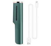 Fuhjythy Electric Cordless Hair Straightener and Curling 2 in 1 Dry Comb Mini USB Charging Hot Straightening Green
