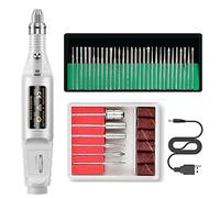 Fuhjythy Electric Nail Drill Nail Drill Machine Nail File E File Drill Set Kit for Acrylic Nails Gel Nail Glazing Drill,White