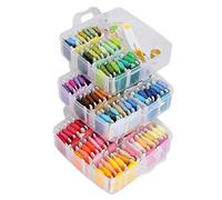 Fuhjythy Embroidery Floss Bracelet String with Organizer, 192 Pcs Embroidery Kit Include 150 Colors String for Bracelets and 42Pcs Threads Supplies Tools for Embroidery and Frie