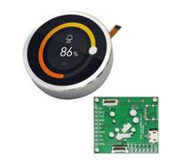 Fuhjythy ESP32-C3 Development Board LVGL Rotary Display 1.28inch 240x240 Push Knob Switch UART Smart Screen LCD TFT Module,Silver
