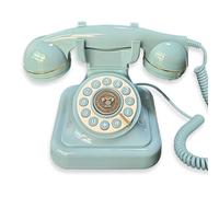 Fuhjythy European Retro Wedding Audio Message Book Birthday Voice Blessing Message Decoration Phone Voice Guest Book Phone Blue