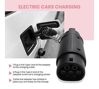 Fuhjythy EVSE J1772 Adaptor Type 1 to Type 2 Socket Electric Vehicle Car EV Charger Connector IEC 62196 Adapter for Cars Vehicle