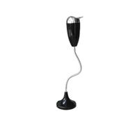 Fuhjythy Floor Adjustable Vertical Ashtray Outdoor Courtyard Windproof Vertical Ashtray with Lid Bendable Pipe Black