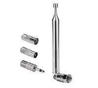 Fuhjythy FM Radio Antenna Replacement Telescopic Screw F Type Male Plug Connector Adapter for AV Stereo Receiver Home Amplifier