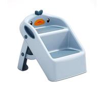 Fuhjythy Foldable Toddler Kids Step Stool Kitchen Bathroom Sink Step Stool Toddler Bathroom Sink Blue Toilet Potty Training Child Kitchen Helper Plastic Ladder
