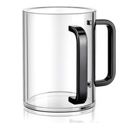 Fuhjythy Hand Washing Cup with Dual Handles Acrylic Washing Cup for Netilat YadayimNegel Vasser Wash Cup Handles for Jewish Black