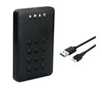 Fuhjythy HDD Enclosure SSD Case Encrypted Hard Drive Enclosure 5Gbps USB3.0 SATA Hard Drive Enclosure for 2.5 Inch Hard Disk