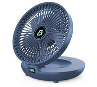 Fuhjythy Household Dual-Use Kitchen Fan,3 Speed Foldable Desk Wall Mount Fan, 90° Adjustable Portable Fan for Bedroom&Kitchen, Easy Install Easy to Use B