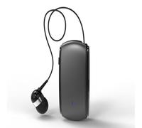 Fuhjythy K68 Bluetooth Headset Lavalier Retractable Plug-In Card Single Earphone Multifunctional Clip Headset MP3 Player Black