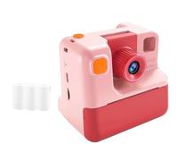 Fuhjythy Kids Instant Camera Print Camera 1080P HD Digital Camera Photo Paper Child Toy Camera for Birthday Easy Install -Pink