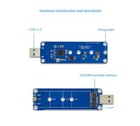 Fuhjythy M.2 NVME to USB 3.0 Riser Board Converter Adapter USB 3.0 to M-Key NVME USB3.2 Adapter for 2230 2240 2260 2280 M2 SSD