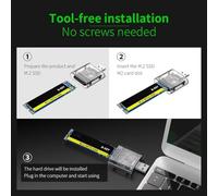 Fuhjythy M2 NGFF SSD Case M.2 to USB 3.0 Gen1 5Gbps High-Speed SSD Enclosure for SATA M.2 NGFF SSD 2230 2242 2260 2280 SSD