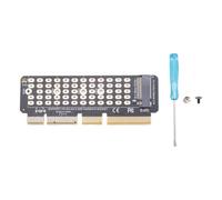 Fuhjythy M2 NVMe Adapter Card M2 SSD NVME to PCIE 4.0 X4 Riser Card Hard Drive Adapter Supports MKEY Adapter for 1U Server