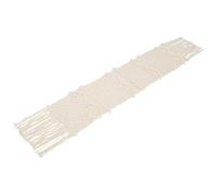 Fuhjythy Macrame Table Runner,Boho Wedding Table Decoration,Vintage Farmhouse and Bohemian Dining Room Style, Beige White