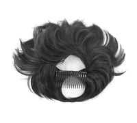 Fuhjythy Messy Bun Hair Piece Side Comb Clip in Hair Bun Tousled Hairpiece for Women Adjustable Tousled A